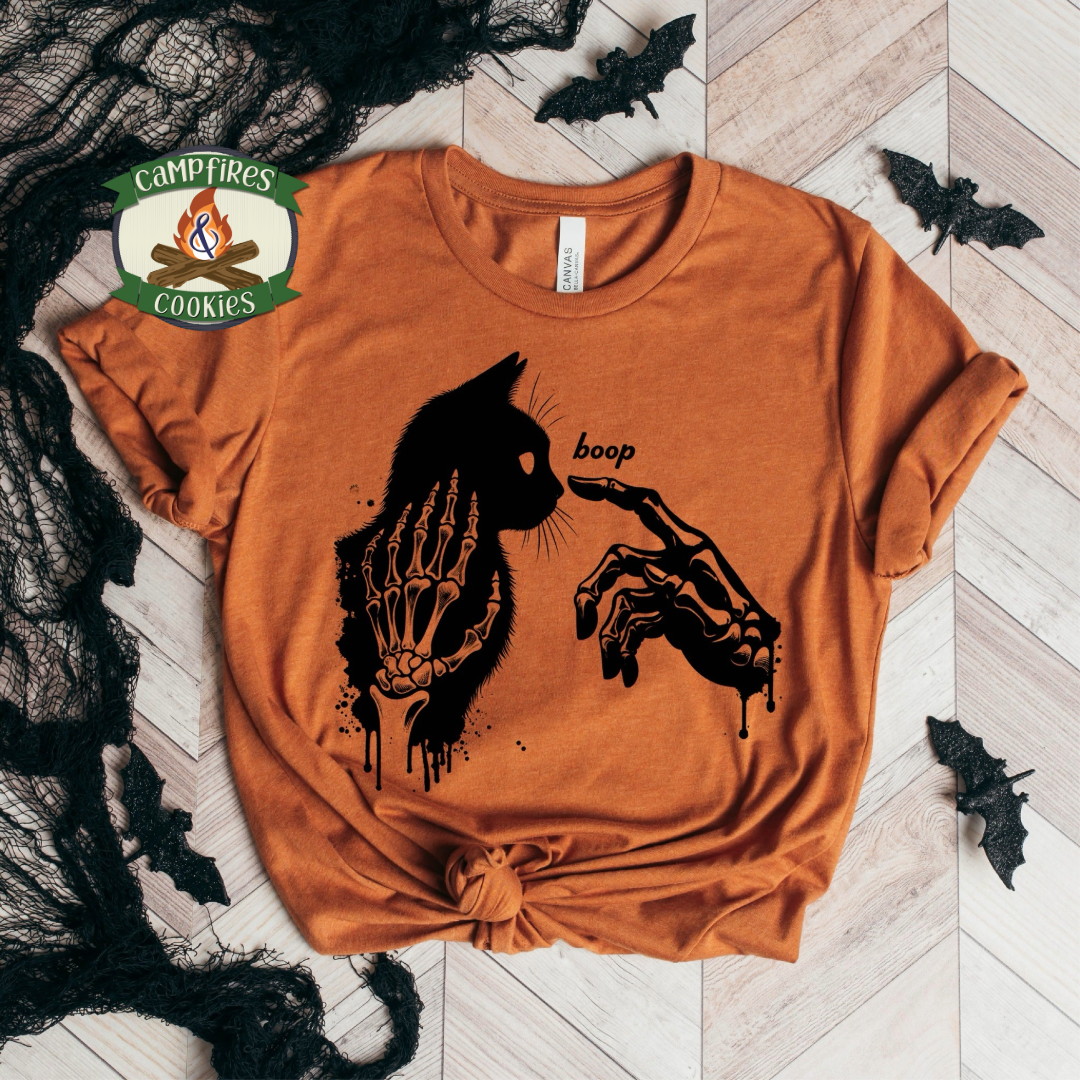 Cat Skellie Boop Graphic Apparel
