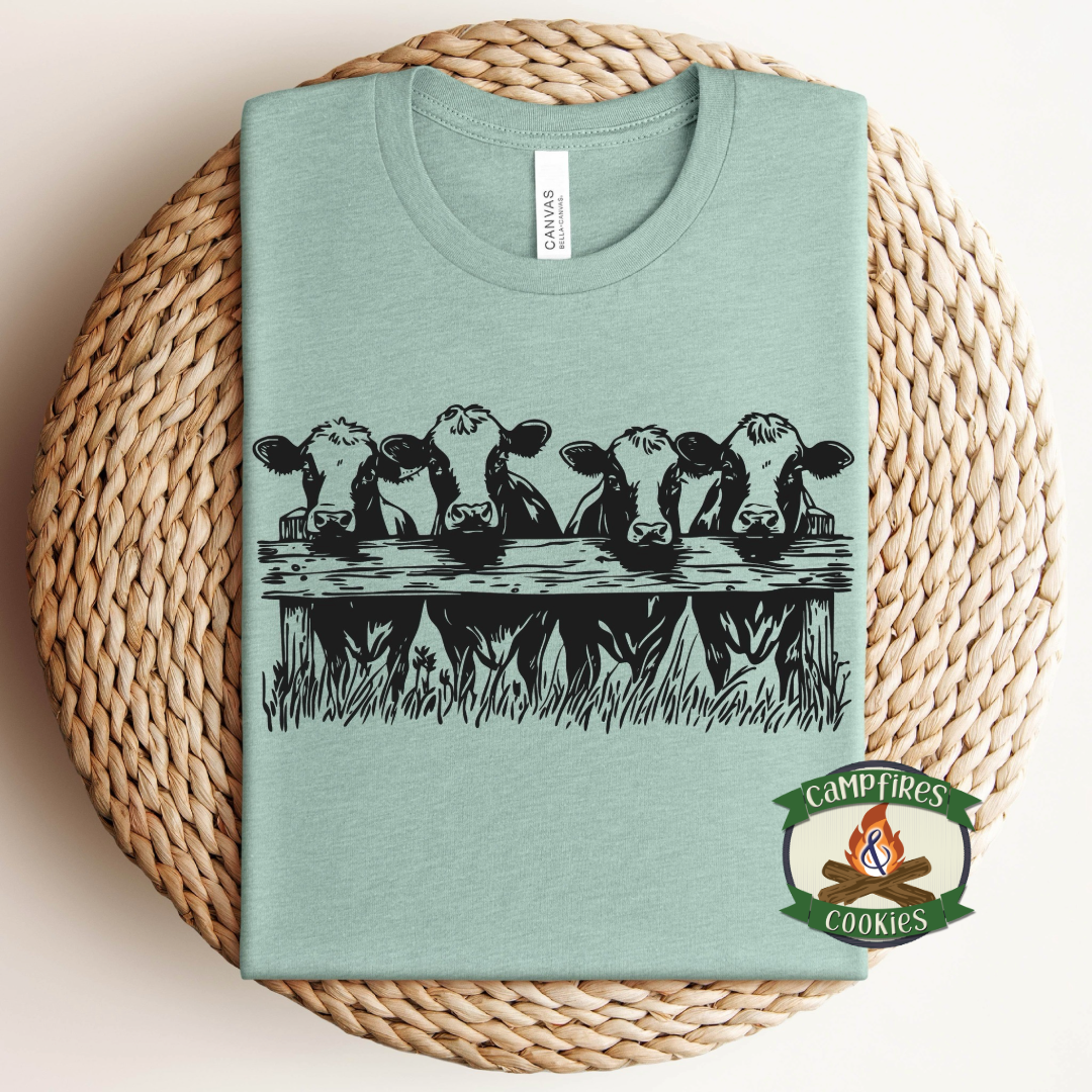 Cow Line Graphic Apparel – Country Charm Meets Casual Comfort