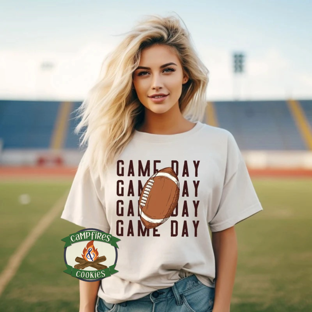 Stacked Game Day Football Graphic Tee/Sweatshirt/Hoodie