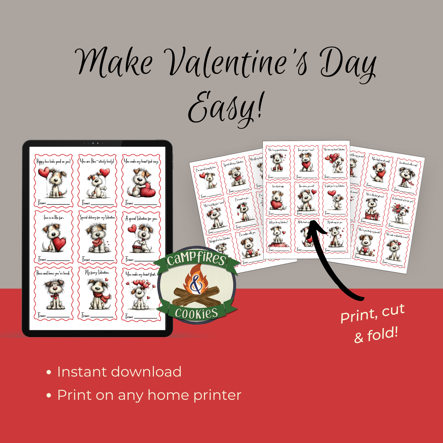Scruffy Puppy Printable Valentines – 36 Unique Cards for Classroom Kindness (Copy)