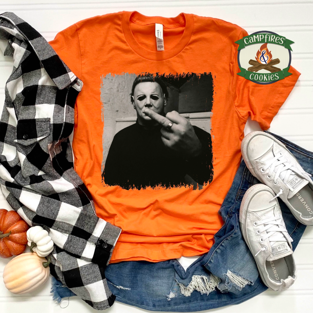 Michael Myers Middle Finger Graphic Apparel