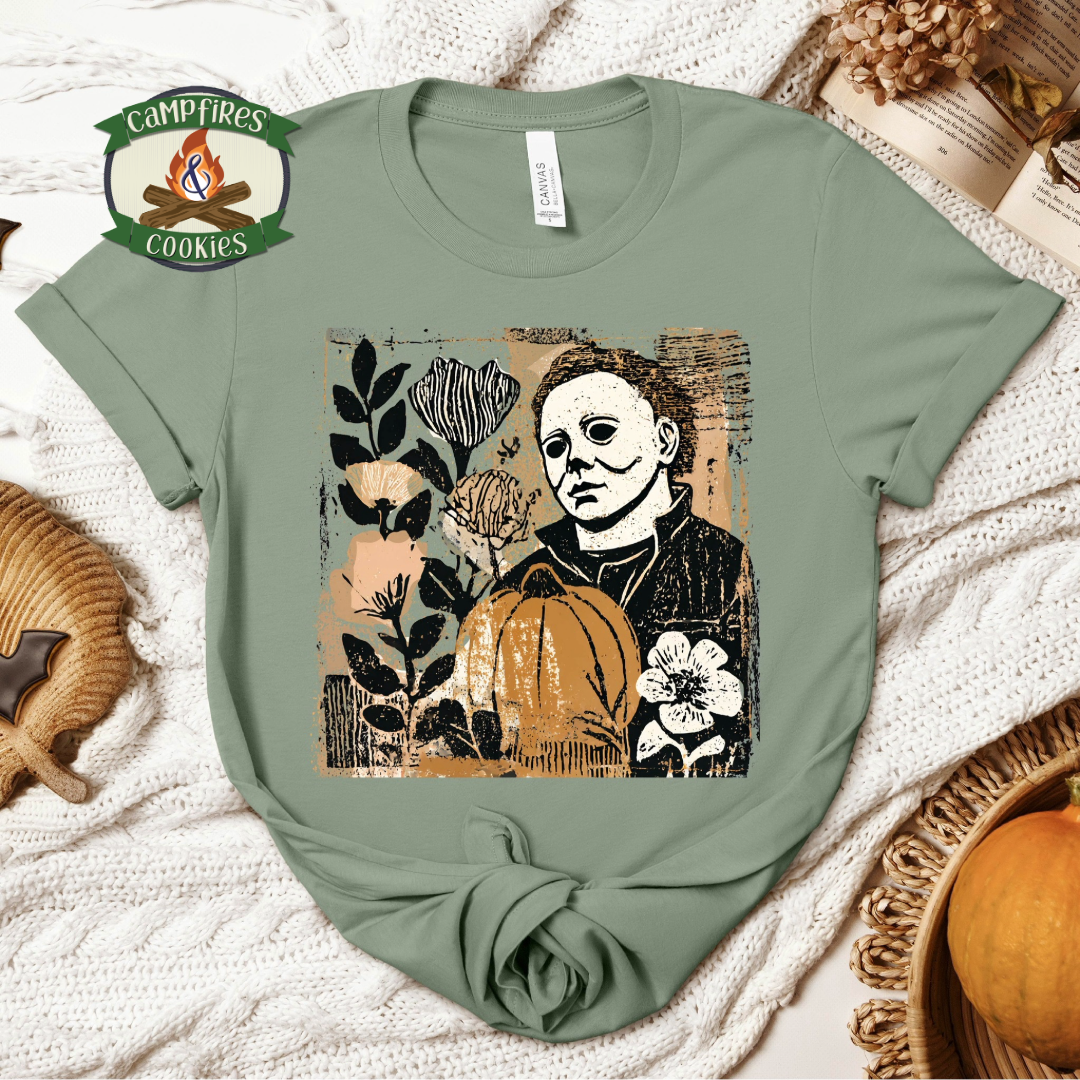 Michael Myers In Bloom Graphic Apparel