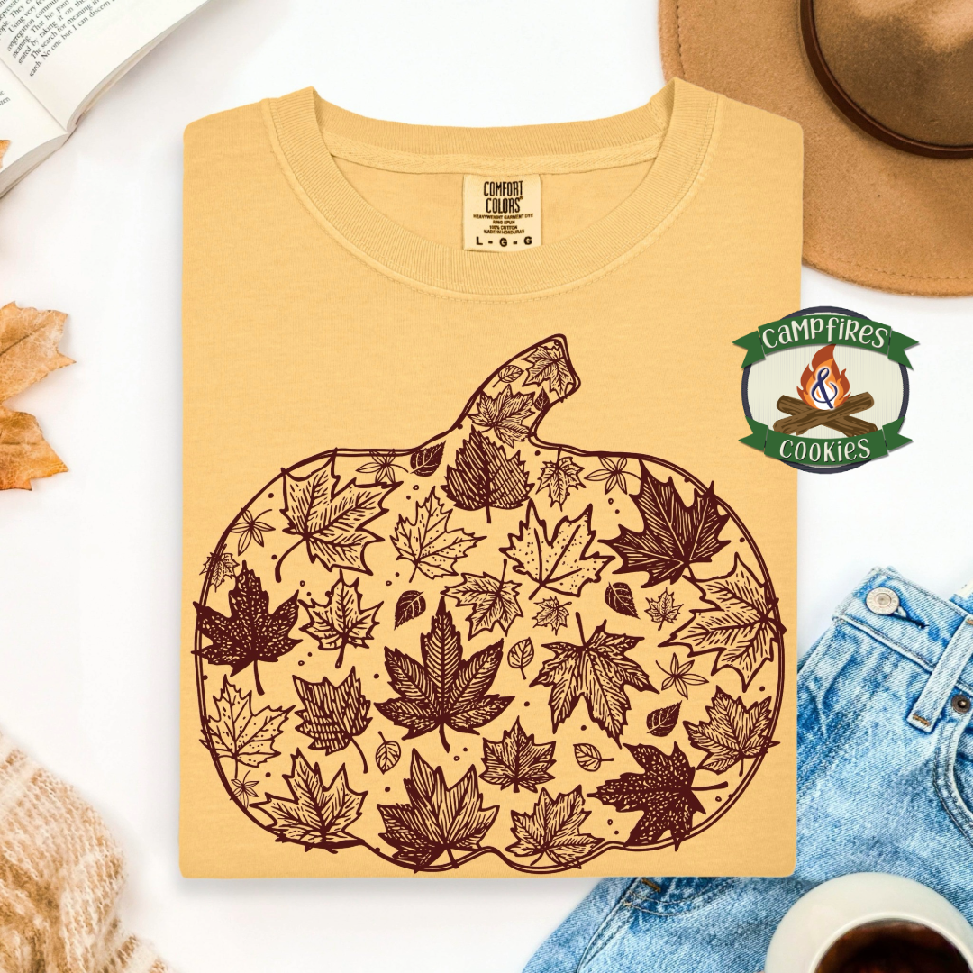 Pumpkin Patch Perfection – Leaf Fill Graphic Apparel