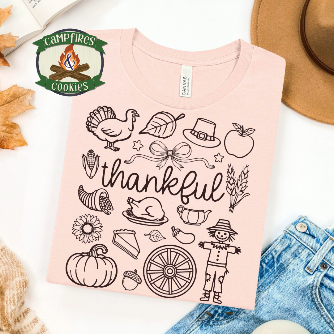 Thankful Collage Graphic Apparel