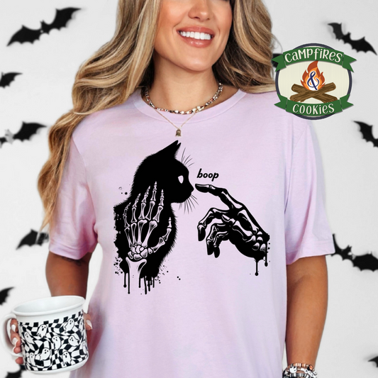 Cat Skellie Boop Graphic Apparel