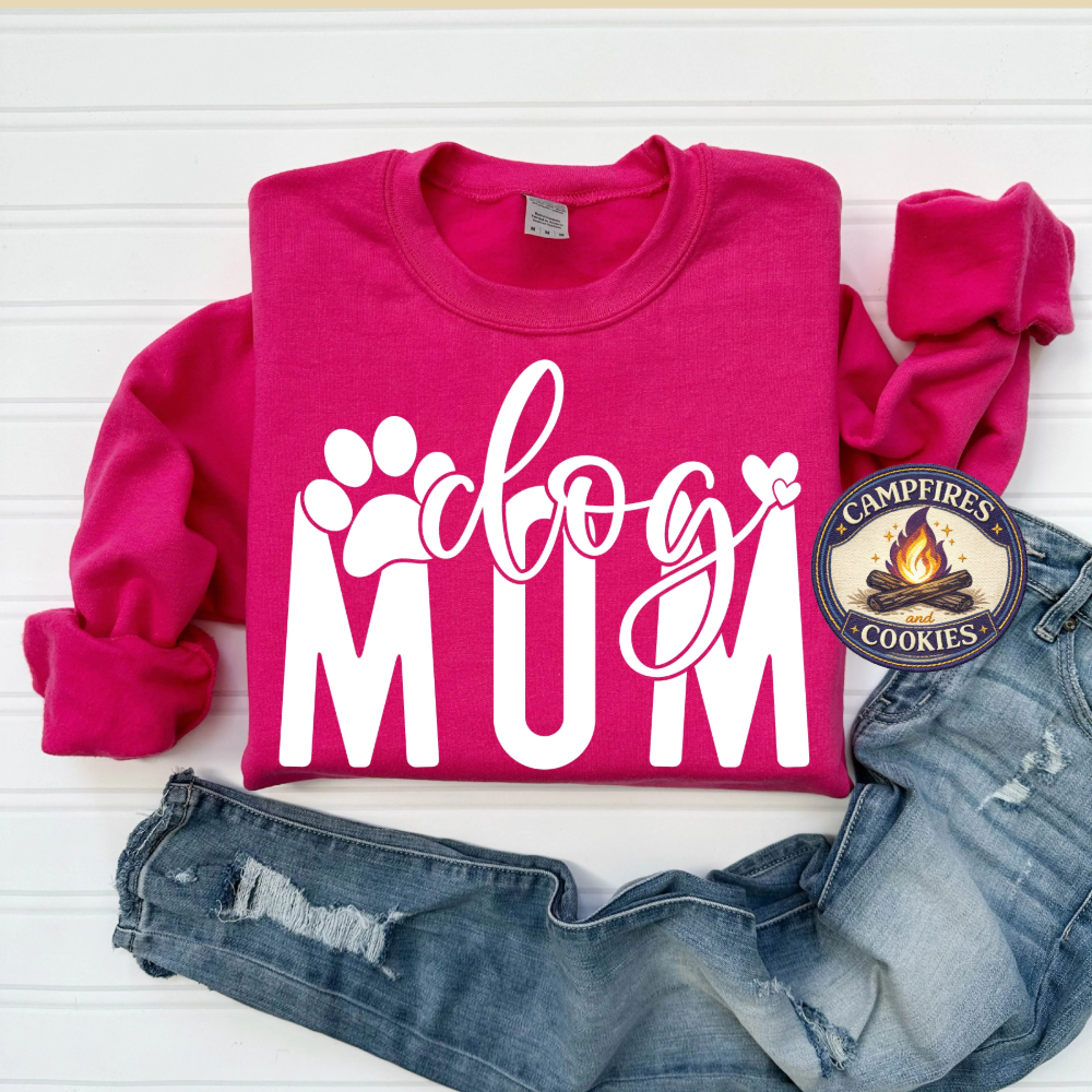 Dog Mom Script and Block Apparel