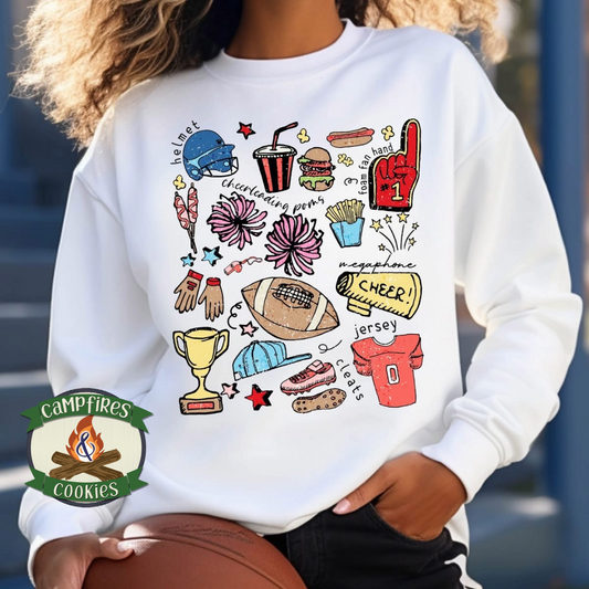 Football Spirit Collage Graphic Tee/Sweatshirt/Hoodie