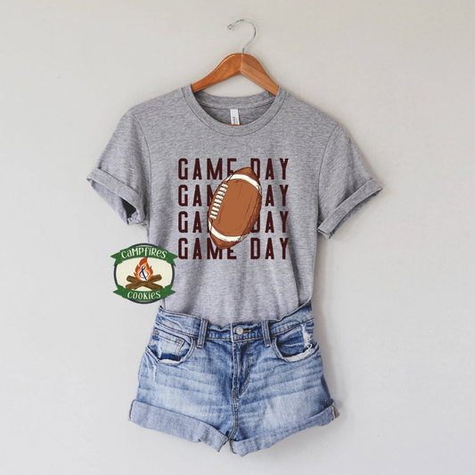 Stacked Game Day Football Graphic Tee/Sweatshirt/Hoodie
