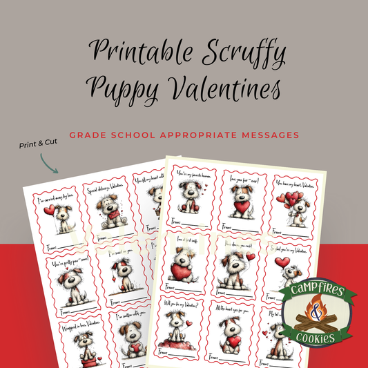 Scruffy Puppy Printable Valentines – 36 Unique Cards for Classroom Kindness (Copy)