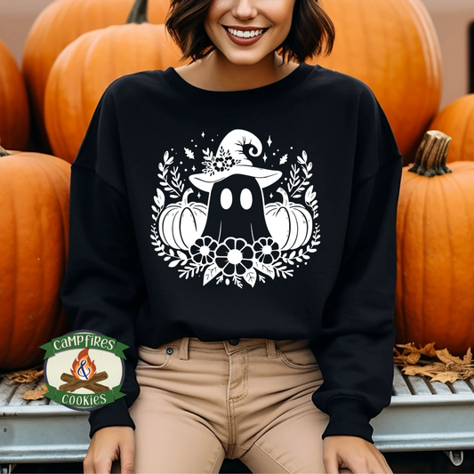 Floral Pumpkin Ghost Graphic Apparel – Fall’s Cutest Haunting!