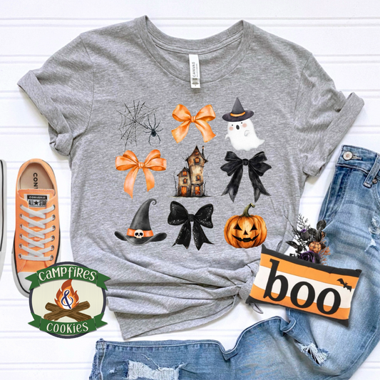 Boo-tiful Bows & Haunted Vibes Graphic Apparel