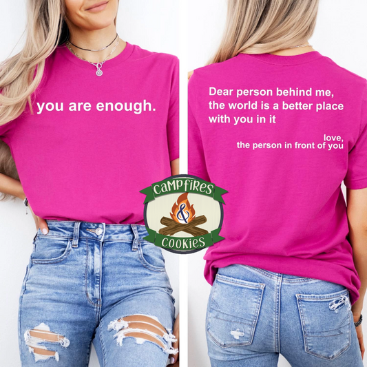 You Are Enough Double-Sided Graphic Tee