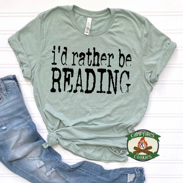 I’d Rather Be Reading Graphic Tee – Vintage Typewriter Design