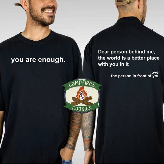 You Are Enough Double-Sided Graphic Tee