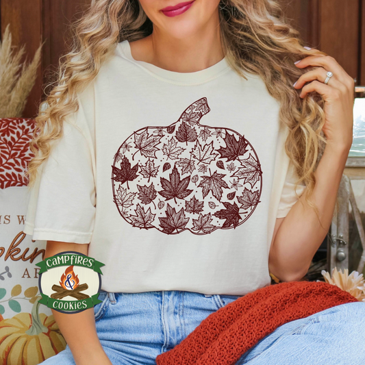 Pumpkin Patch Perfection – Leaf Fill Graphic Apparel