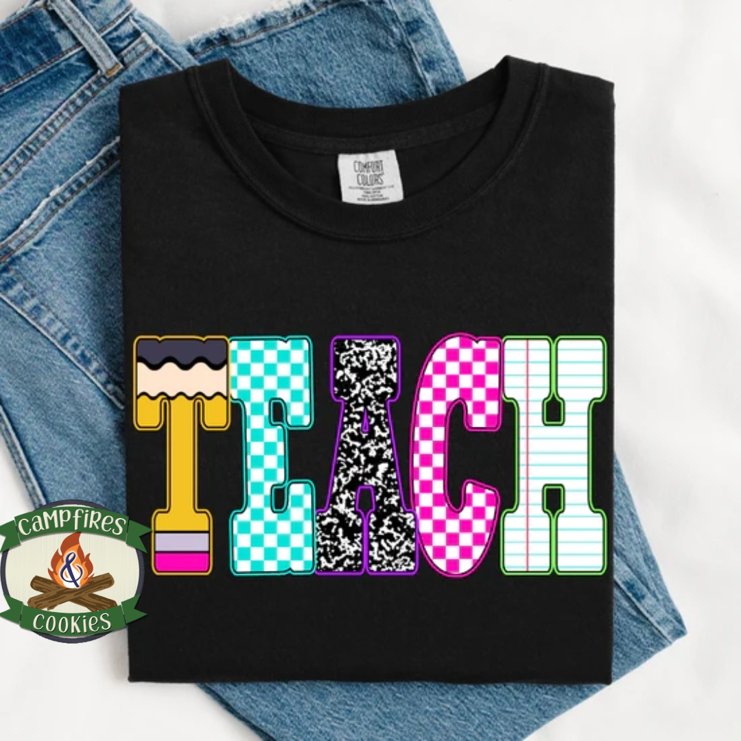 Bright & Bold TEACH Graphic Apparel