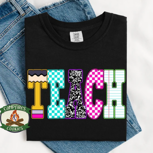 Bright & Bold TEACH Graphic Apparel