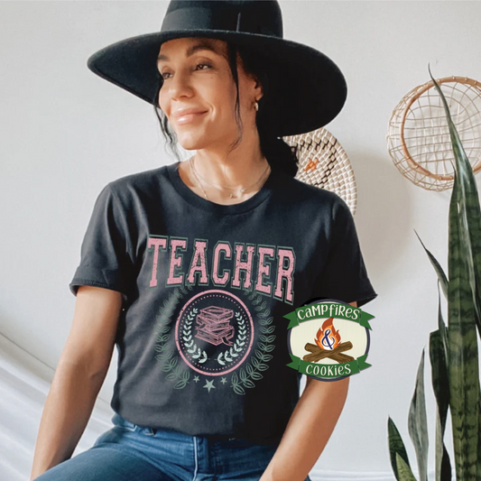 Vintage Medallion TEACHER Graphic Apparel