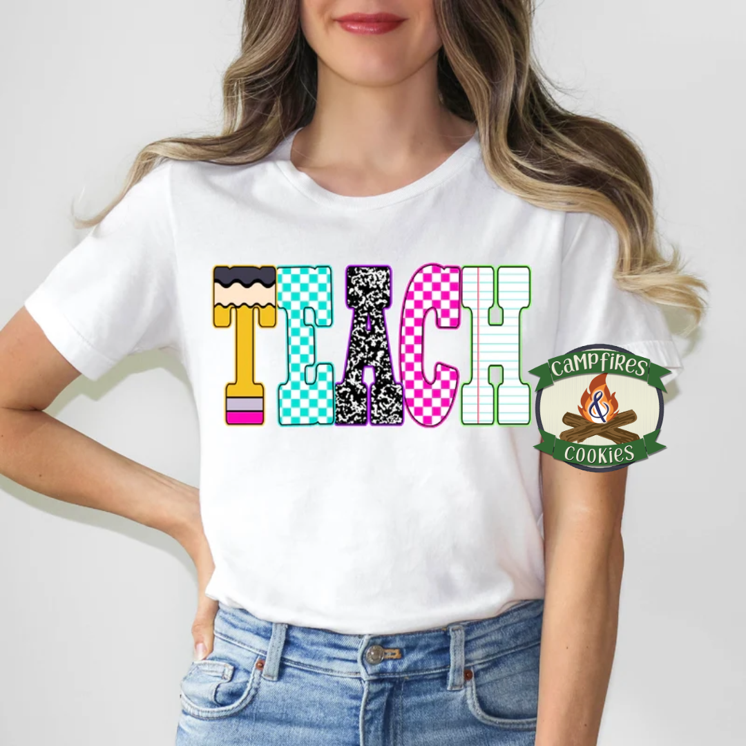 Bright & Bold TEACH Graphic Apparel