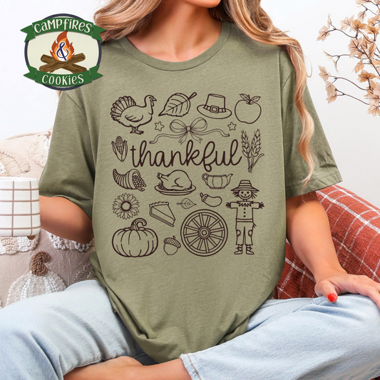 Thankful Collage Graphic Apparel